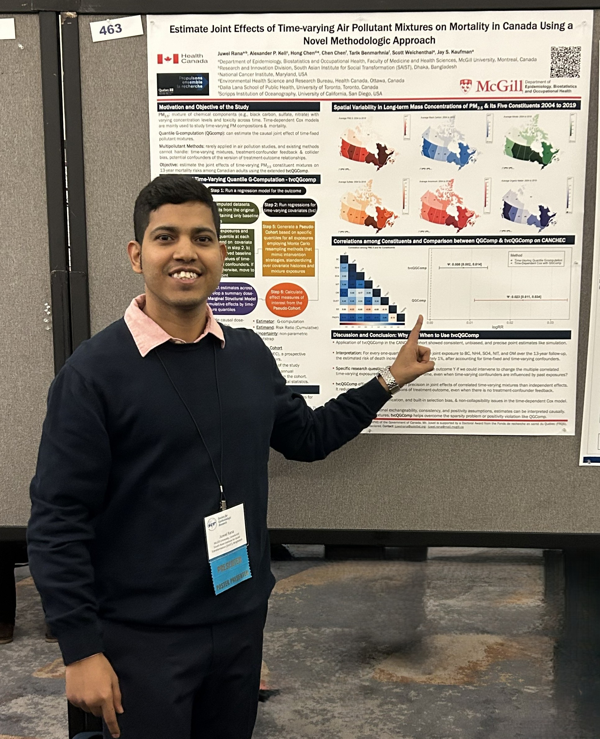 SER 2025 poster — joint effects of time-varying air pollutant mixtures on mortality in Canada