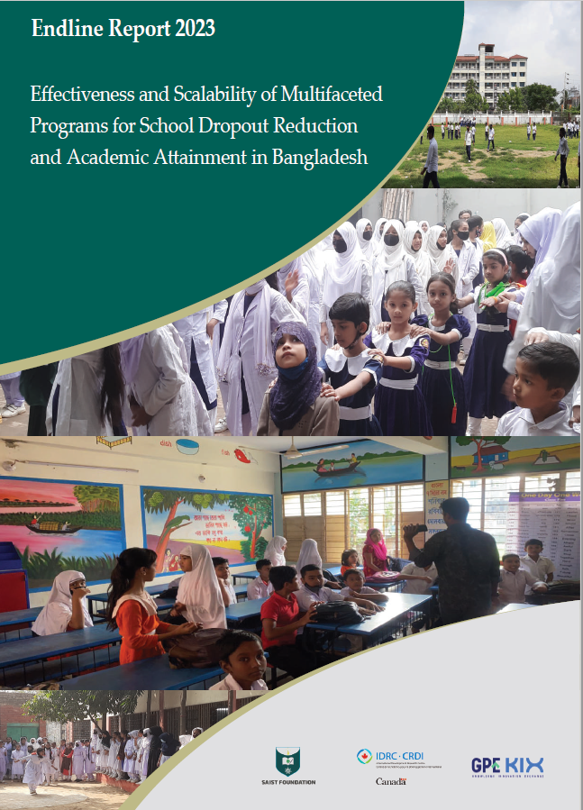 Cover: IDRC and GPE KIX — endline report on school dropout reduction programs in Bangladesh
